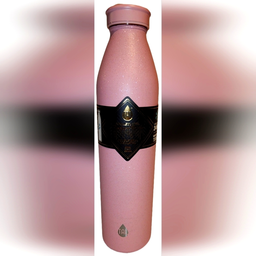 TAL Stainless Steel Modern Tumbler Water Bottle 20 fl oz, Pink Glitter